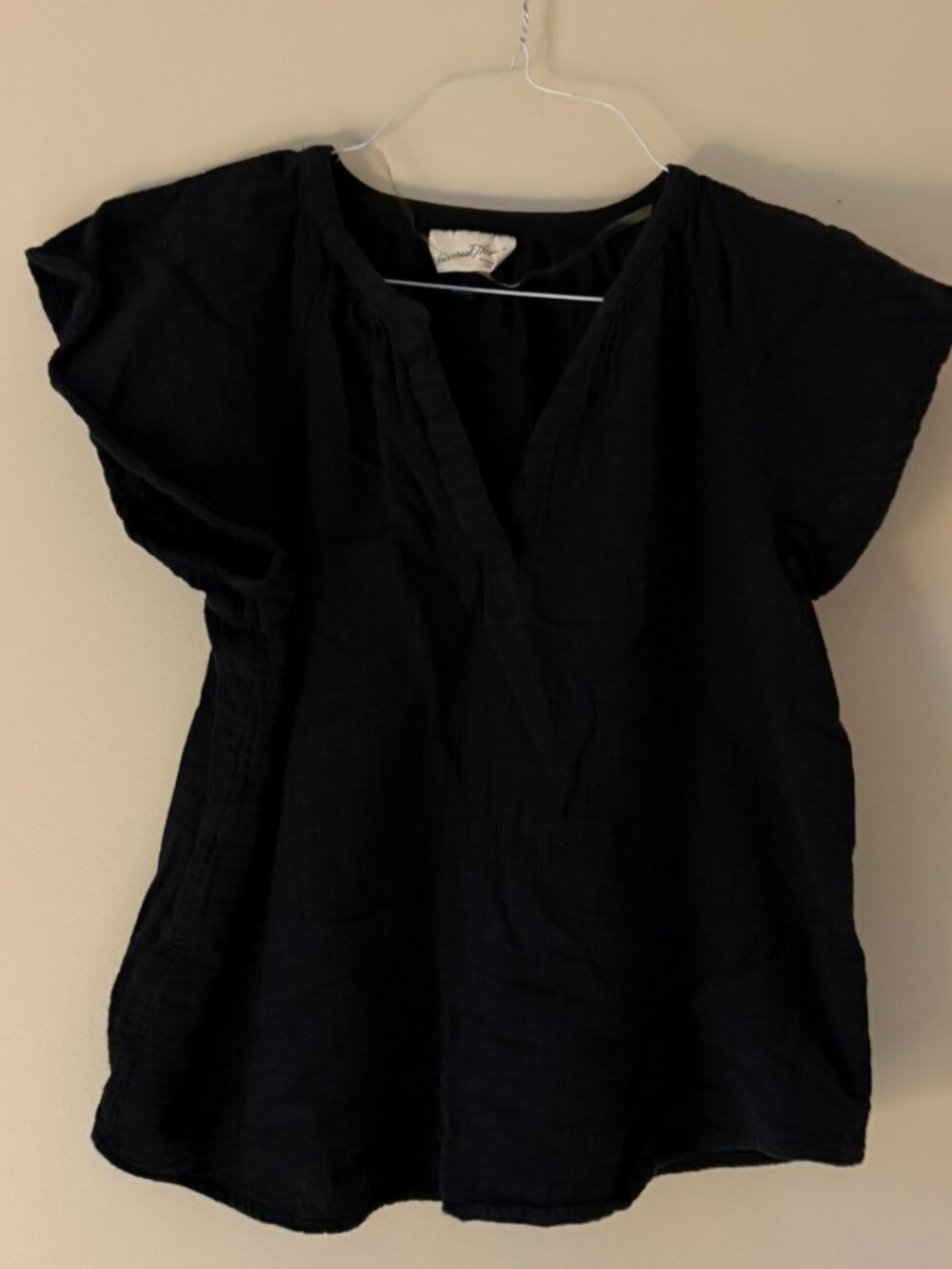 V Neck Blouse Black